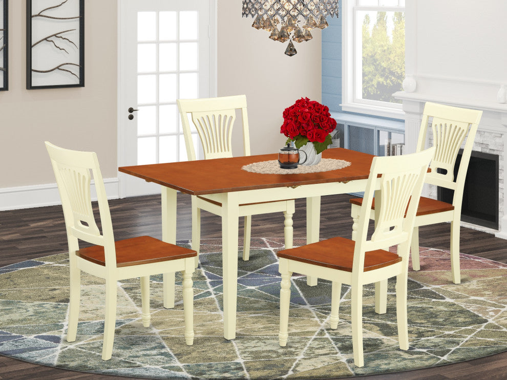 5 Pc Kitchen Dinette Set - Dinette Table And 4 Dinette Chairs