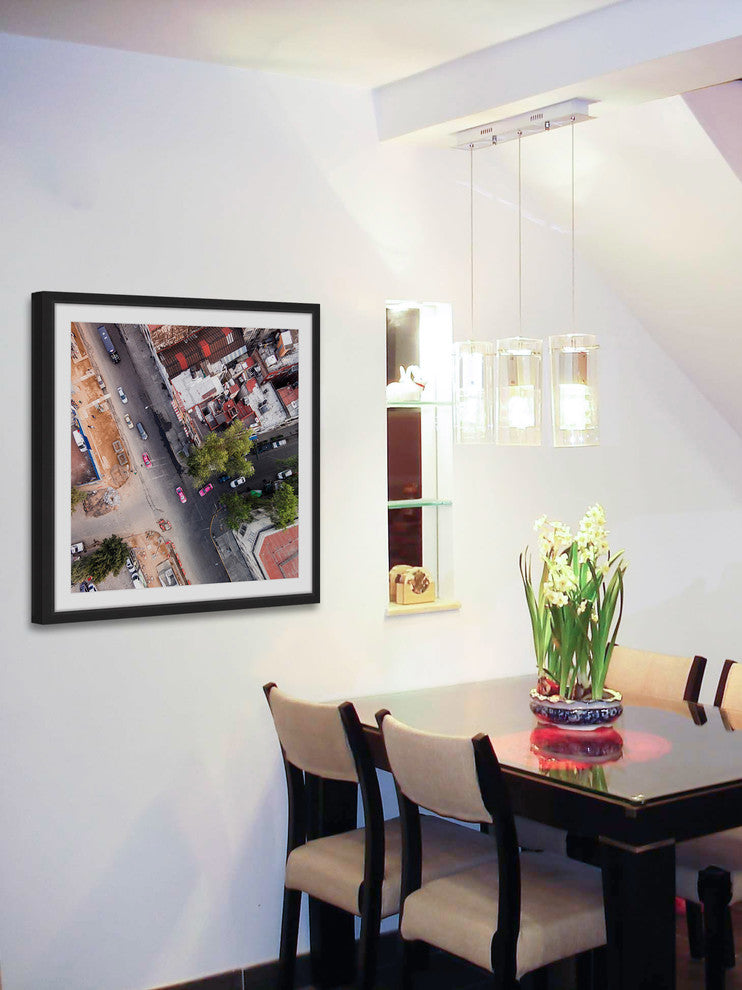 "Pink Cars" Framed Print by Karolis Janulis