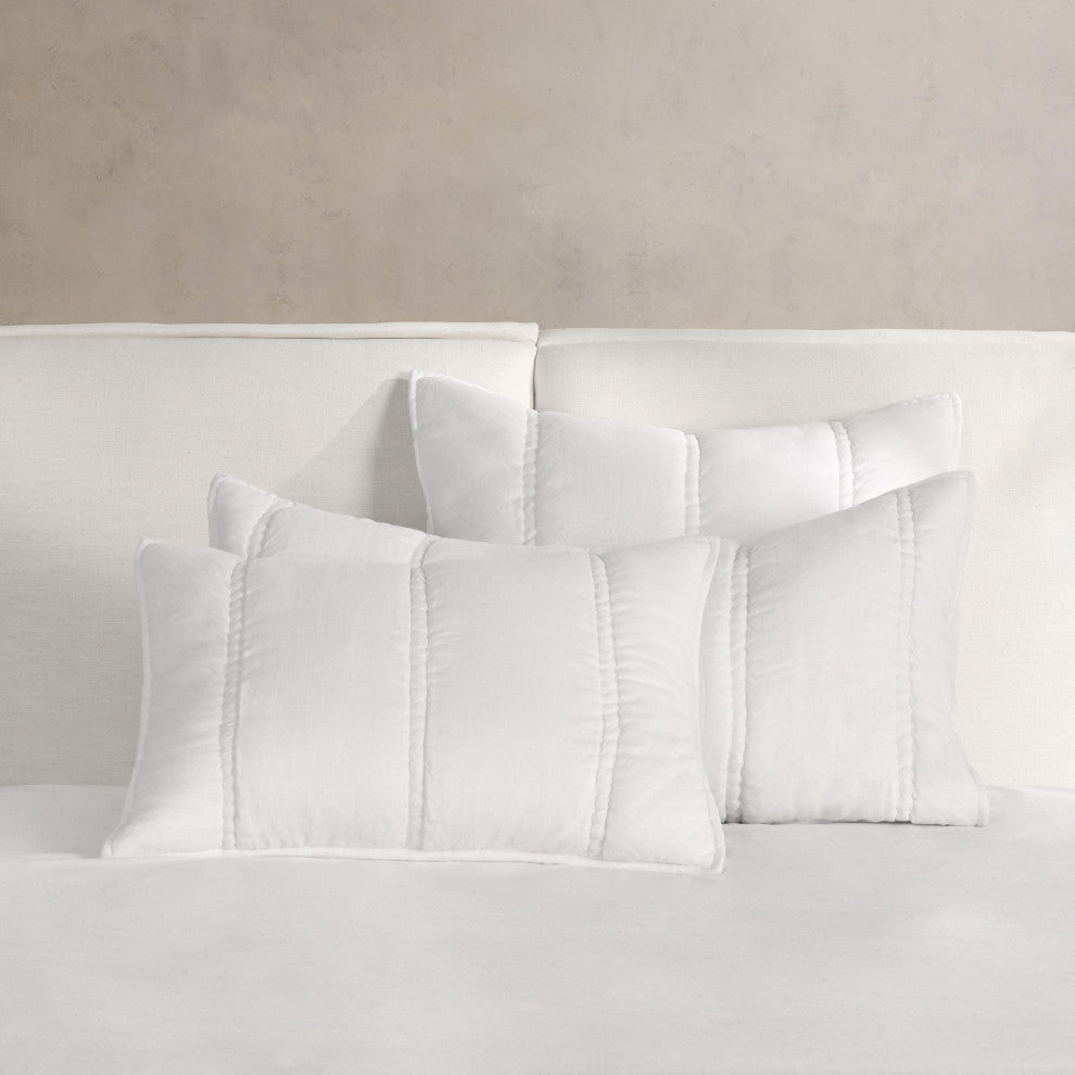 Rowen Sustainable Fabric Shams by Kosas Home, White, Standard 20x26