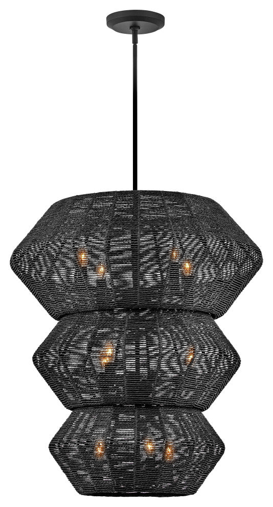Hinkley Luca Double Extra Large Multi Tier Chandelier, Black