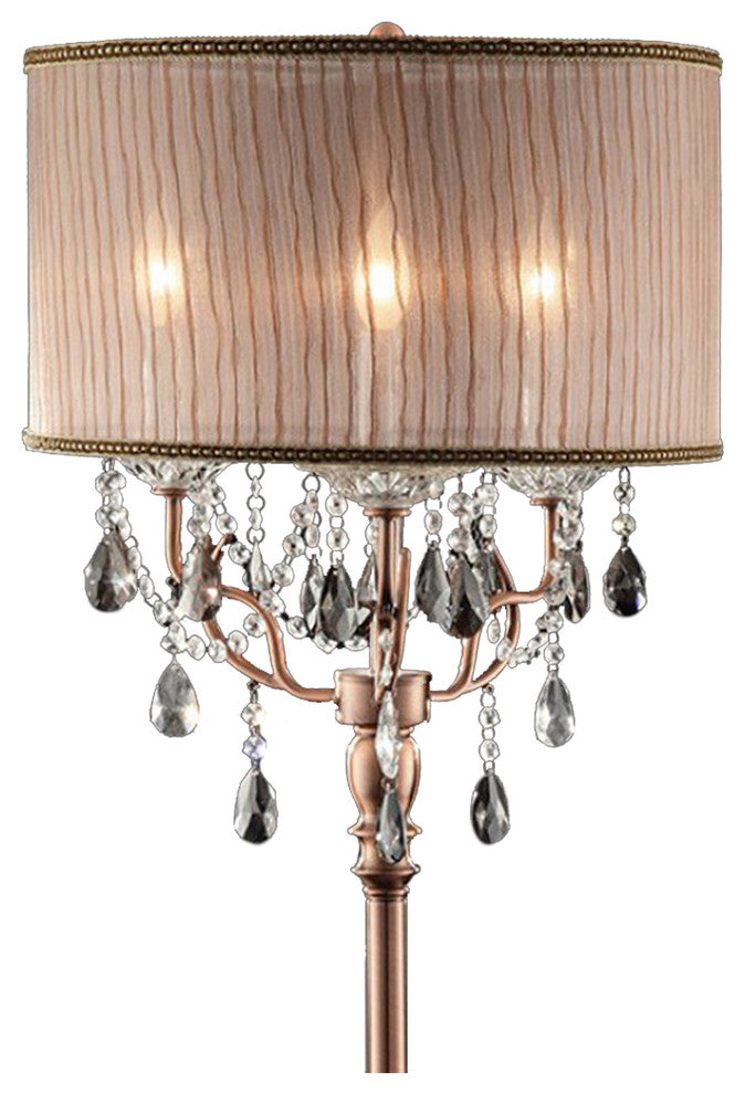 Cecelia Crystal Lamp With Antler Design Table Lamp