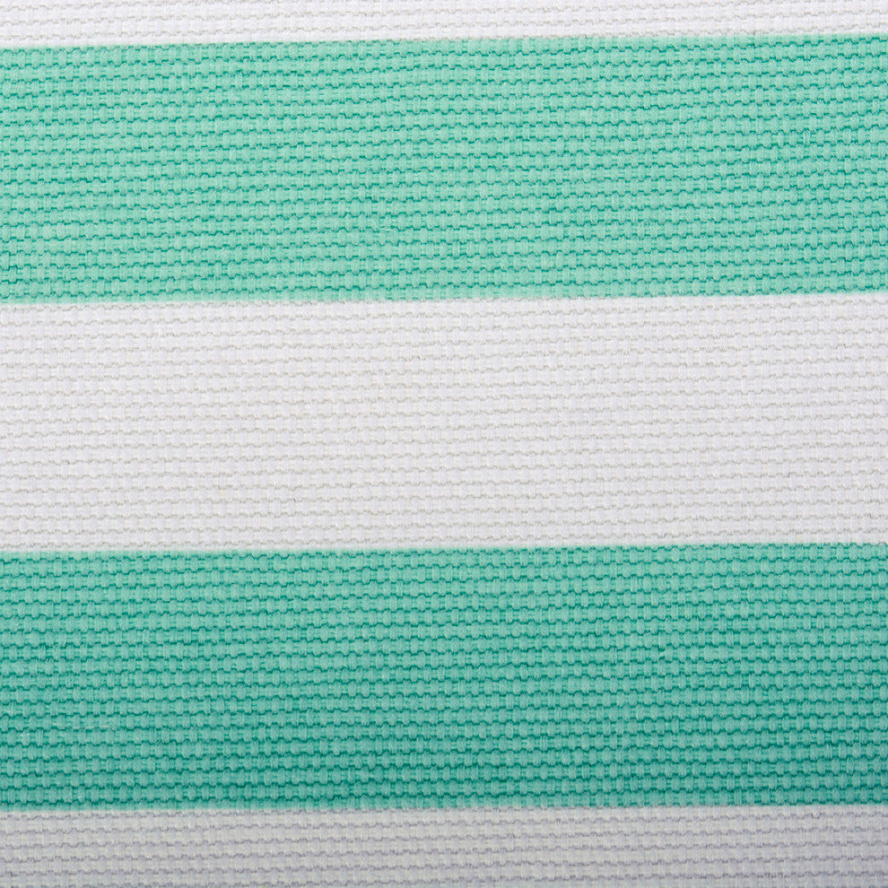 DII Polyester Cube Stripe Aqua Square 11x11x11"