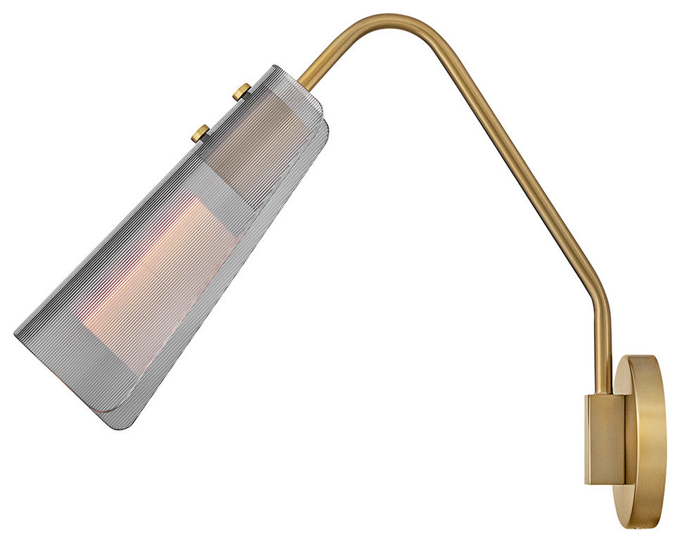 Hinkley Altman Medium Single Light Sconce, Lacquered Brass
