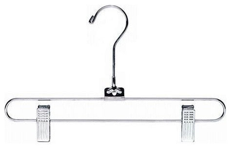 Metal Pant or Skirt Hanger, No Loop, Set of 25