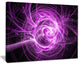 "Wisps of Smoke Purple in Black" Abstract Digital Art Canvas Print