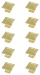 KB2025-GD-10PK Cecil 1.3" Square Knob Multipack, Set of 10, Brushed Gold