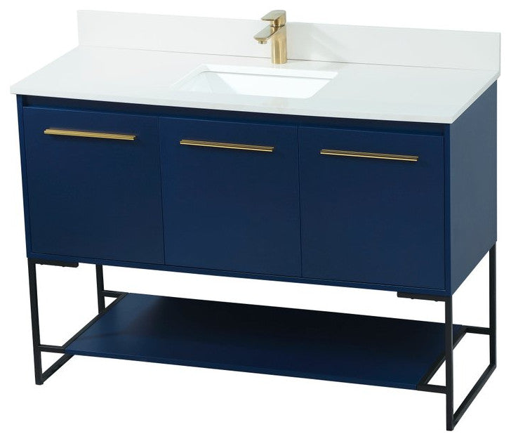 Elegant Decor Sloane Bathroom Vanity Blue