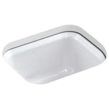 Kohler K-6589-U Northland 15" Undermount Single Basin Cast Iron - White
