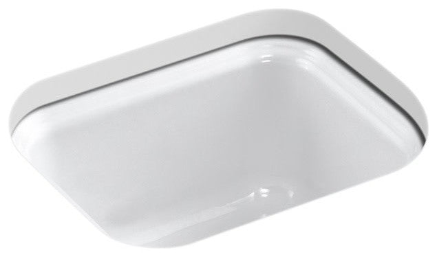 Kohler K-6589-U Northland 15" Undermount Single Basin Cast Iron - White
