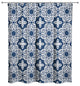 Tile Shower Curtain, Blue