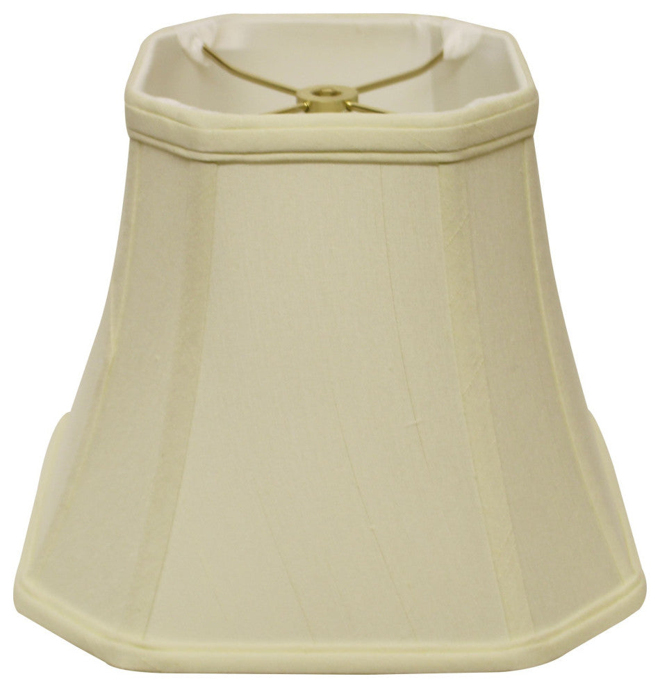 15" Ivory Slanted Square Bell Monay Shantung Lampshade