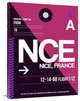 "NCE Nice Luggage Tag 1" Fine Art Print