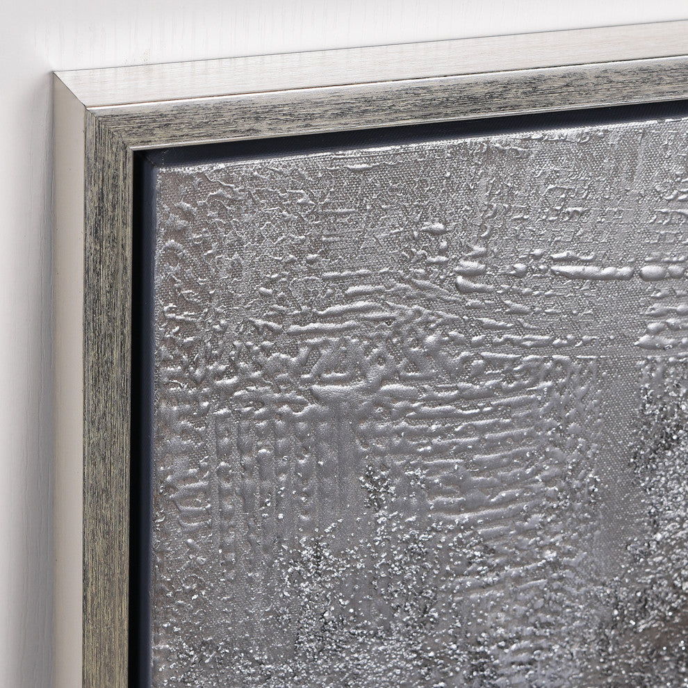 "Fog" Abstract Diptych Textured Metallic Hand Painted Wall Art by Martin Edwards