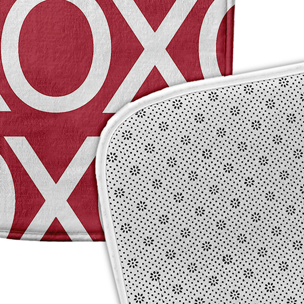 34" x 21" Hugs and Kisses Bathmat, Brick