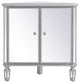 Elegant MF6-1048S 31"Mirrored Corner Cabinet, Silver