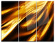 "Liquid Gold Texture Pattern" Digital Metal Wall Art, 3 Panels, 36"x28"