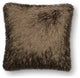 Loloi 100% Polyester Shag Pillow, 22"x22", Brown, No Fill