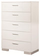 Coaster Jessica Chest in White