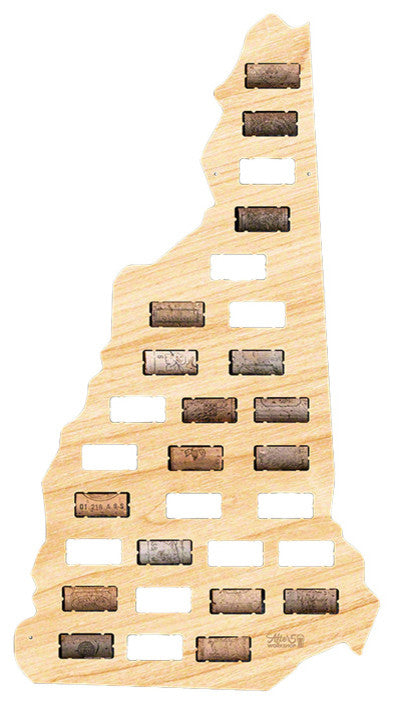 New Hampshire Wine Cork Map