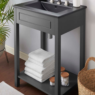 Altura 24" Bathroom Vanity, Gray Black