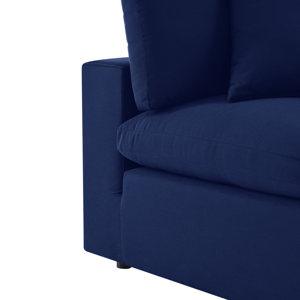 Commix 7-Piece Sunbrella Outdoor Patio Sectional Sofa Navy