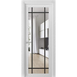 Solid French Door 36x84 | Lucia 2266 White Silk| Bathroom