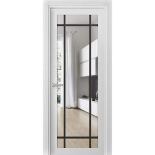 Solid French Door 36x84 | Lucia 2266 White Silk| Bathroom
