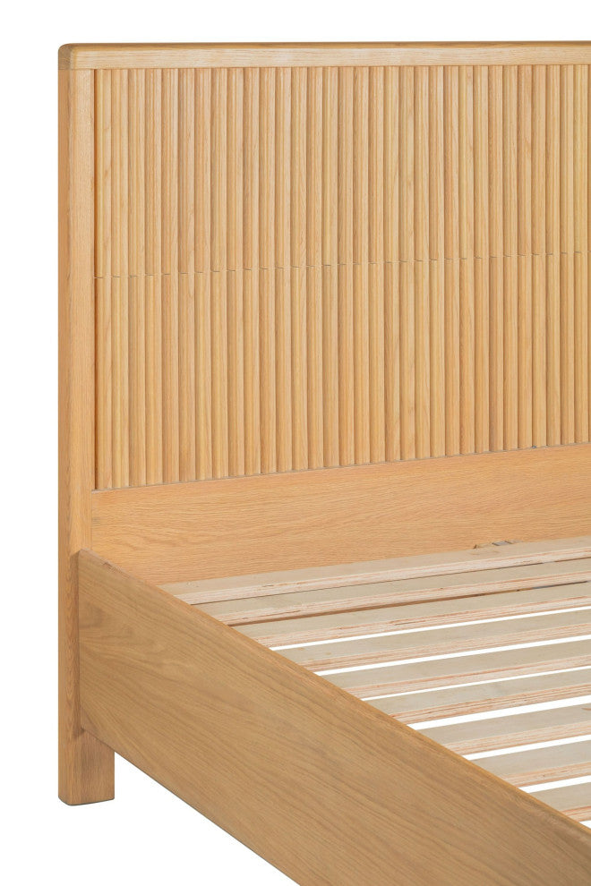 Modrest Winters Modern Natural Oak Bed, Queen