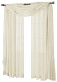Abri Single Rod Pocket Sheer Curtain Panel, Ivory, 50"x108"