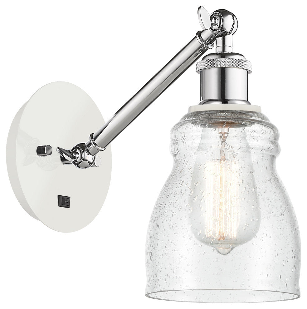 Innovations 317-1W-WPC-G394-LED 1-Light Sconce, White and Polished Chrome
