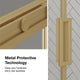 Stanford Sliding Fluted Alcove Shower Door, Brushed Gold, Clear Glass, 60"