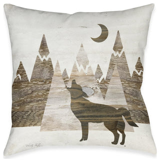 Laural Home Wolf Mountain 18" X 18" Indoor Decorative Pillow