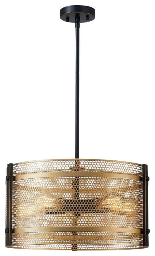 5 Light Farmhouse Chandelier Gold Pendant Light Fixture