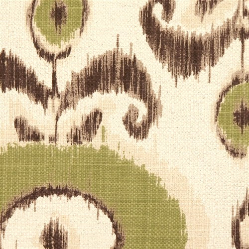 Pillow Decor - Bold Green Ikat 20 x 20 Throw Pillow