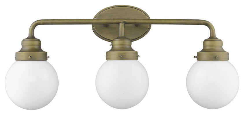 Portsmith 3-Light Raw Brass Vanity