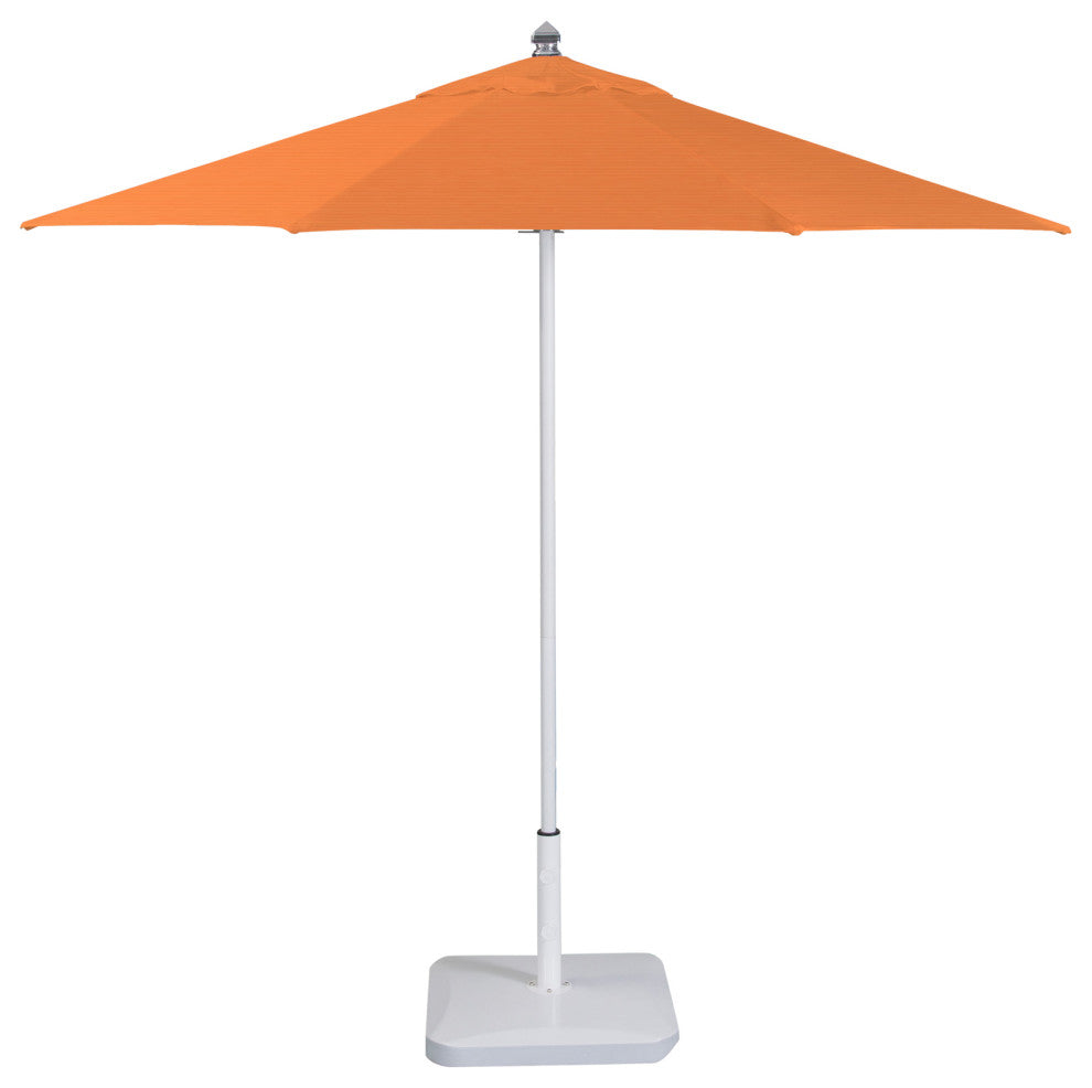 9' Round Flexibe Commercial Umbrella, White, Tuscan