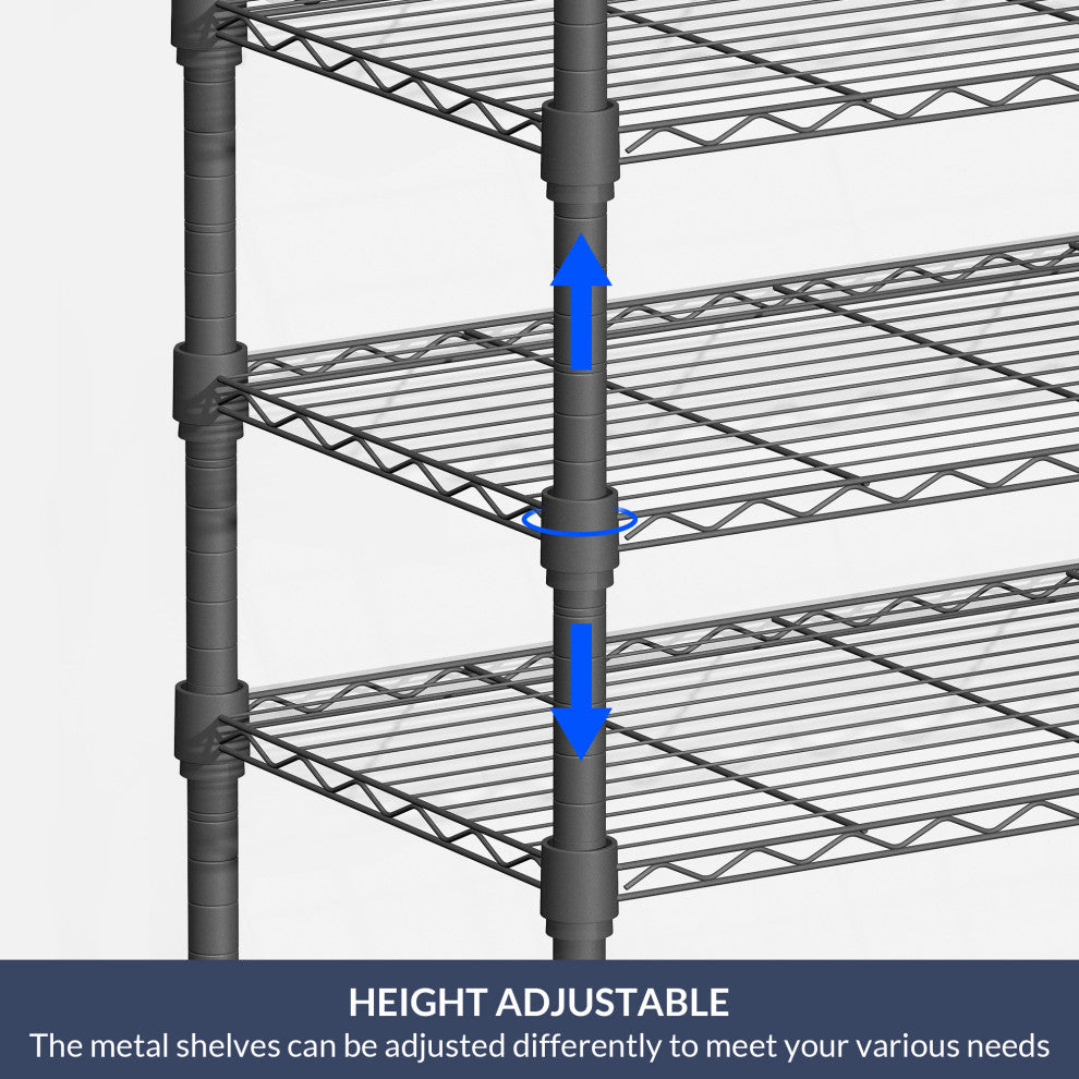 Dual Garment Rack, max load 748 LBS - Black