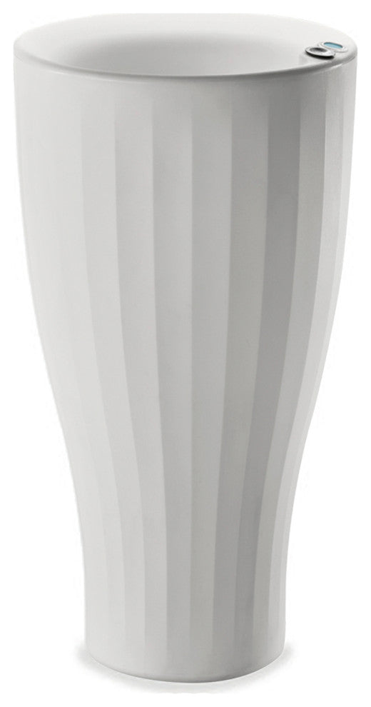 Cup 16" Tall Planter, Alpine White, 22"