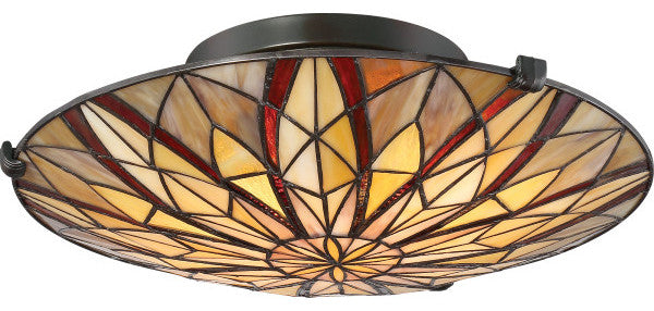 Quoizel TFVY1400VA Two Light Flush Mount Victory Valiant Bronze