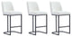 Manhattan Comfort Serena Counter Stool, White, Set of 3