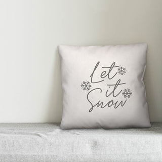 Let It Snow 18"x18" Throw Pillow