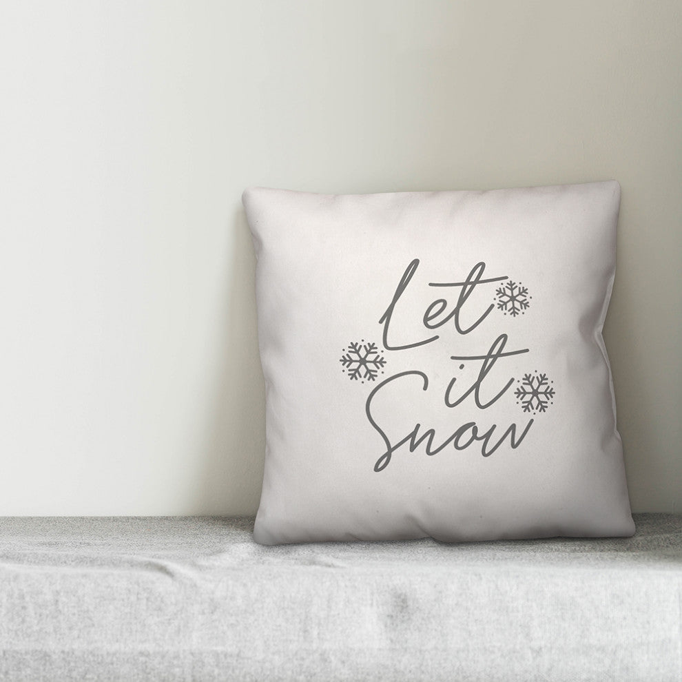 Let It Snow 18"x18" Throw Pillow