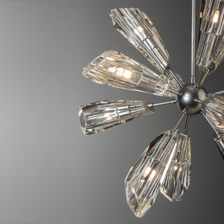 Luma 12-Light Starburst Pendant - Sterling - Crystal