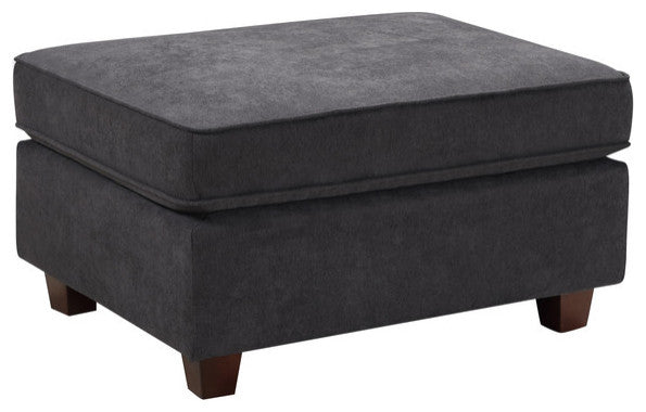 Jocelyn Dark Gray Woven 7-Piece Modular L-Shape Sectional Sofa With Ottoman