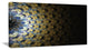 Symmetrical Gold Fractal Flower, Oversized Abstract Canvas Art Print, 60x28