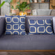Plutus Blue Block Dot Luxury Throw Pillow, 20"x36"