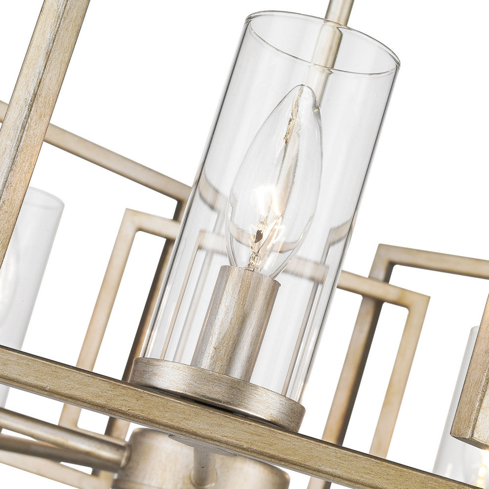 Golden Lighting 6068-8 Marco 8 Light 36\"W Taper Candle Style - Matte Black