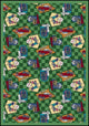 Kaleidoscope Rug, Fabulous Fifties, 5'4"x7'8", Green