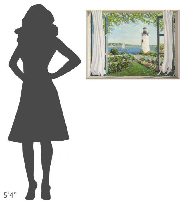 "Finestra sul faro" Stretched Canvas Giclee by Andrea Del Missier, 32x24"