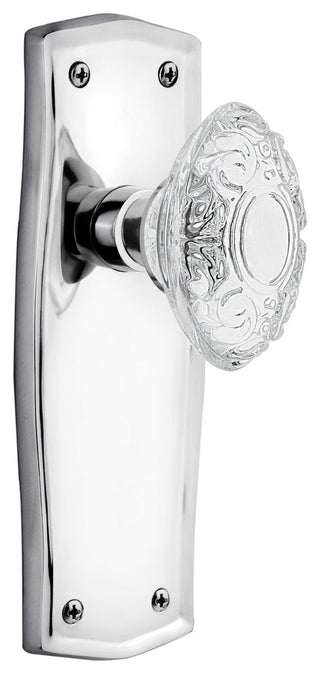 Prairie Plate Passage Crystal Victorian Knob, Bright Chrome, 2.375"